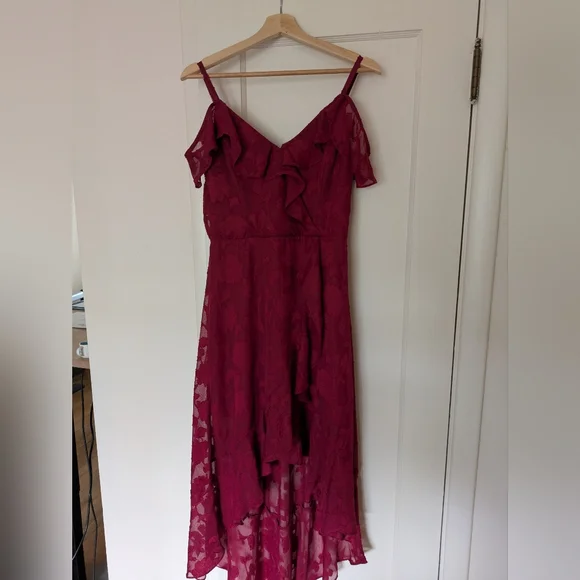 BCX | Dresses | Bcx Red Asymmetrical Ruffled Sundress | Poshmark